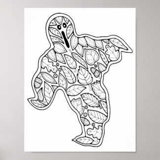 Poster de arte de la página de colores fantasma de