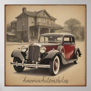 Poster de arte de la pared de automóviles de vehíc