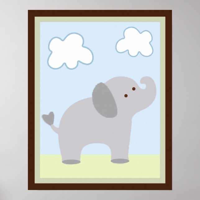 Poster de arte de la pared del Elefante de la Selv (Frente)