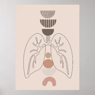 Poster de arte de la pared médica de anatomía mode