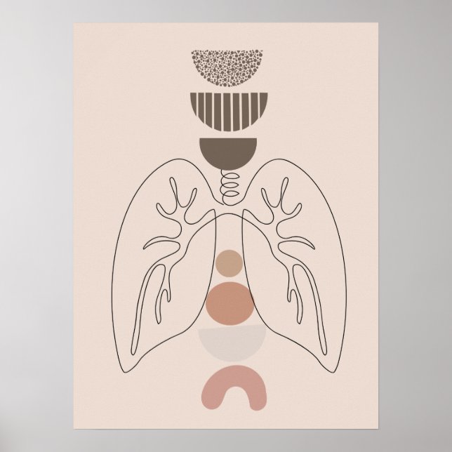 Poster de arte de la pared médica de anatomía mode (Frente)
