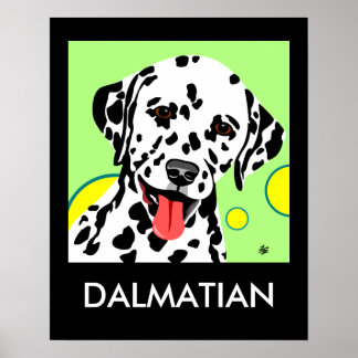 Poster de arte de la raza dálmata