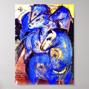 Poster de arte de la Torre de Caballos Azules