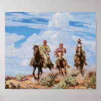 Poster de arte de la vieja escuela de los caballos