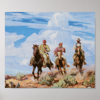 Poster de arte de la vieja escuela de los caballos