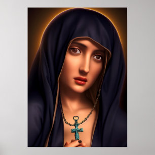 Poster de arte de la Virgen Santa María