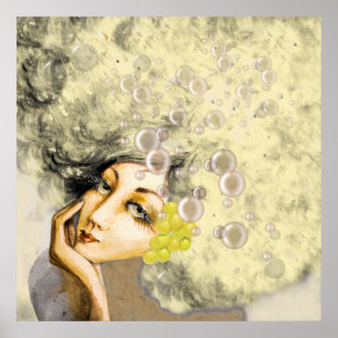 Poster de arte de Lady Champagne