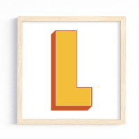 Póster de arte de letra, Monograma L, Inicial de t