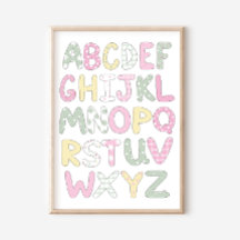 Póster de Arte de Letras de Estilo de Colcha de Le
