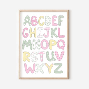 Póster de Arte de Letras de Estilo de Colcha de Le
