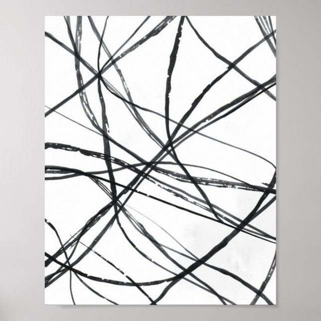 Póster de arte de línea abstracto minimalista mode (Frente)