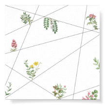 “Póster de Arte de Línea Botánica Mínima – Natural