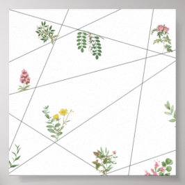 “Póster de Arte de Línea Botánica Mínima – Natural
