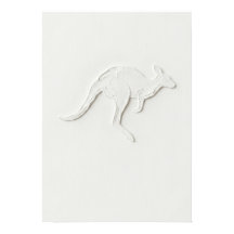 Póster de arte de línea de canguro minimalista