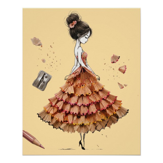 Póster de arte de línea de estilo único hecho a ma (Anverso)