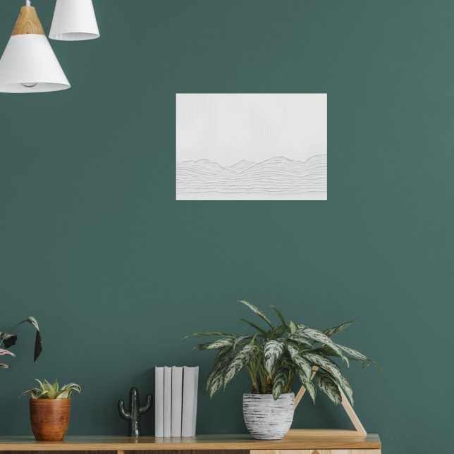 Póster de arte de línea de montaña minimalista (Salón 1)