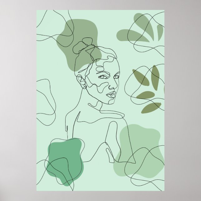 Poster de arte de línea minimalista (Frente)