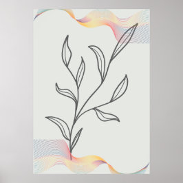 Poster de arte de línea minimalista