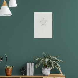 Póster de arte de línea minimalista de liebre