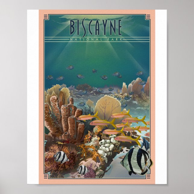 Poster de Arte de Litho en el Parque Nacional de B (Frente)