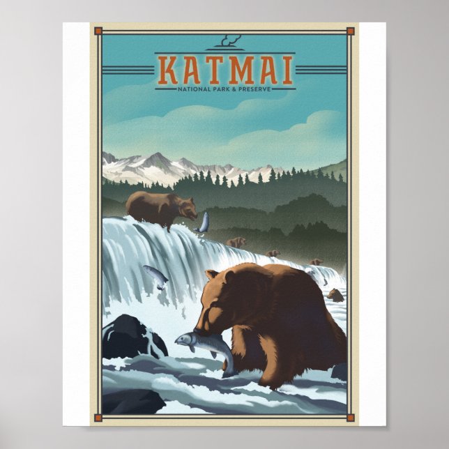 Poster de arte de Litho en el Parque Nacional Katm (Frente)