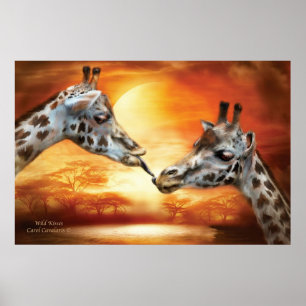 Poster de arte de los besos salvajes