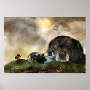 Poster de arte de los mejores amigos/Imprimir