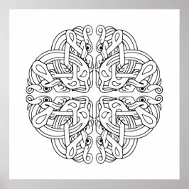Poster de arte de Mandala Celta