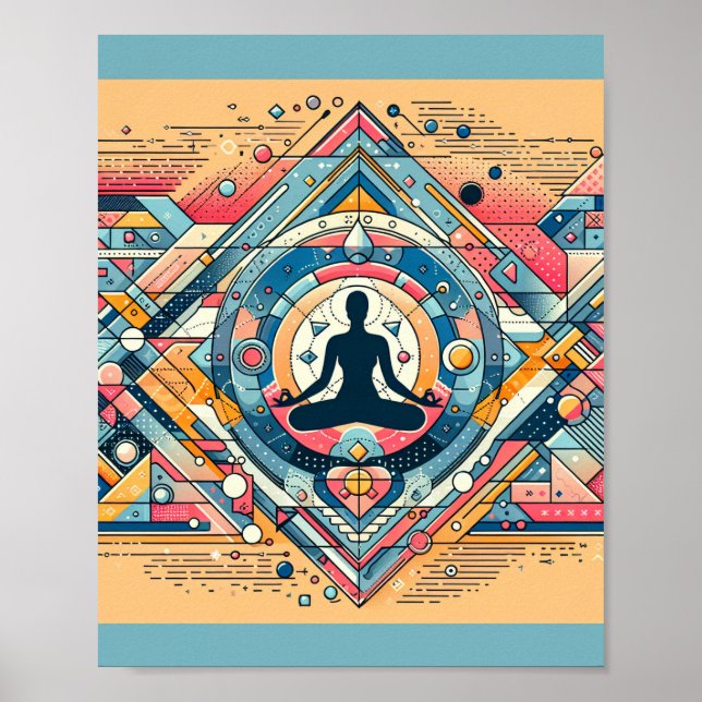 Póster de arte de meditación de yoga (Frente)