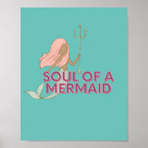 Poster de arte de Mermaid Wall