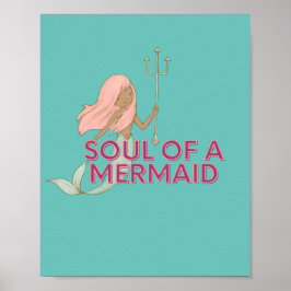 Poster de arte de Mermaid Wall