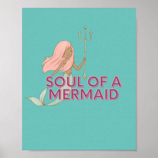Poster de arte de Mermaid Wall (Frente)