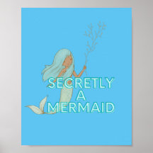 Poster de arte de Mermaid Wall