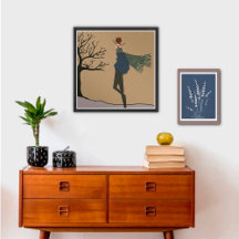 Poster de arte de moda en invierno de vacaciones d
