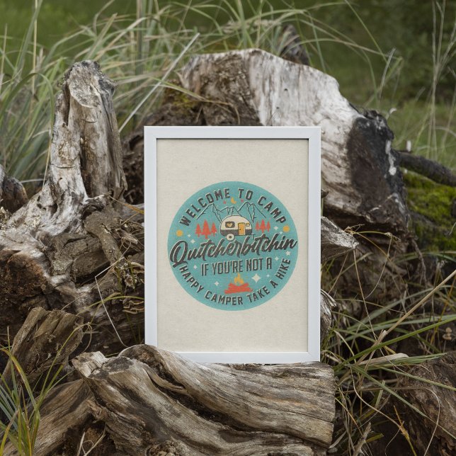 Poster de arte de moda RV Camping Wall (Use this funny trendy RV quote poster to decorate your walls!)
