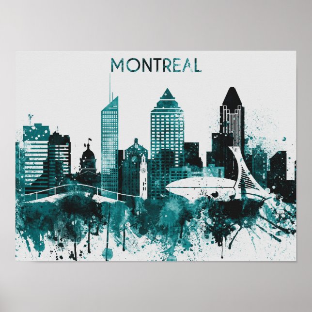 Poster de arte de Montreal Skyline (Frente)