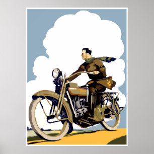 Poster de arte de motocicletas retro