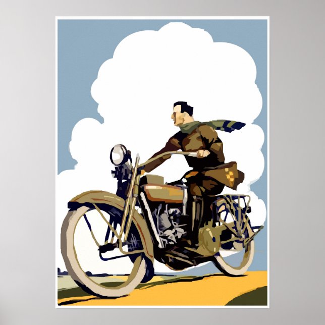 Poster de arte de motocicletas retro (Frente)