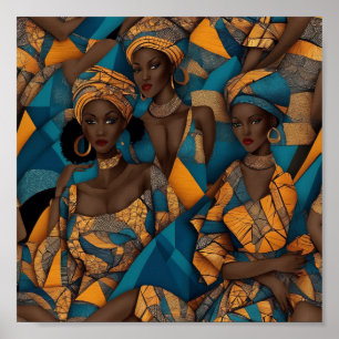 Poster de arte de mujeres africanas