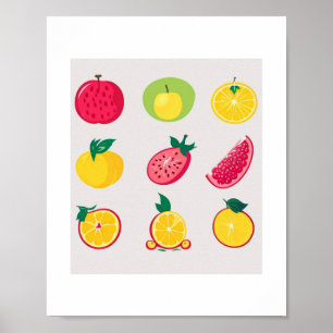 Poster DE ARTE DE MURO DE FRUTA