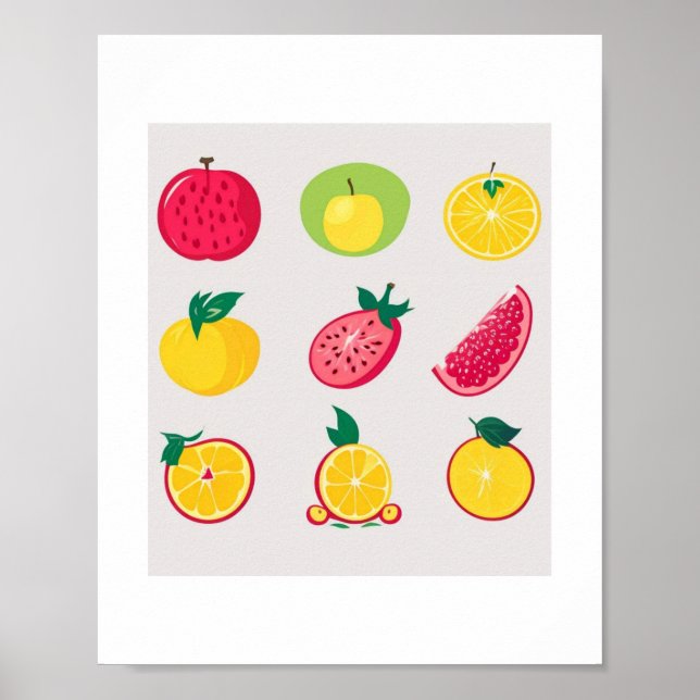 Poster DE ARTE DE MURO DE FRUTA (Frente)
