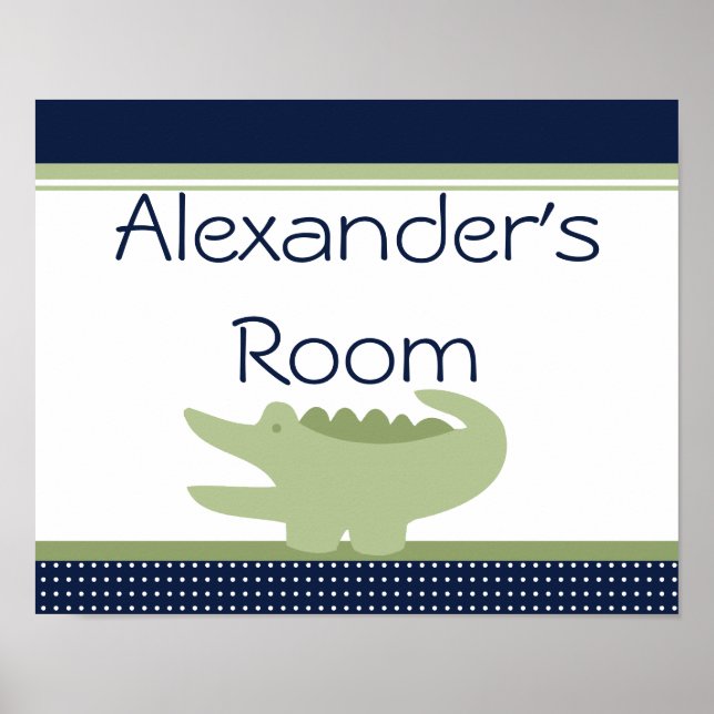 Poster de arte de Nantucket Alligator Rótulo de im (Frente)