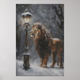 Póster de arte de Narnia de la lámpara de Aslan, l