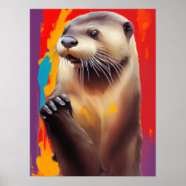 Póster de Arte de Nutria Rezando - Impresión Perso