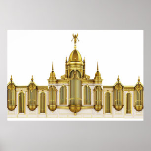Póster de Arte de Órgano de Tubos de Teatro