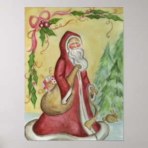 Póster de arte de Papá Noel