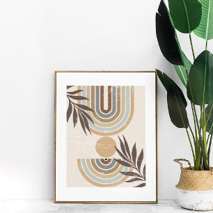 Póster de Arte de Pared Abstracto de Hoja de Arcoí