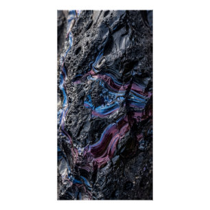 Póster de Arte de Pared Abstracto de Mineral Púrpu