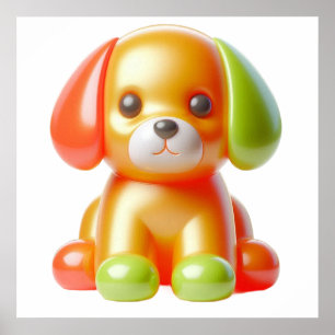Póster de Arte de Pared Cachorro Adorable Orejas R