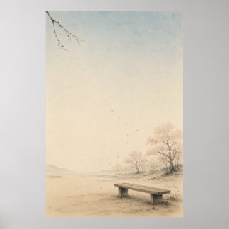 Póster de Arte de Pared Camino de Sakura Japandi J